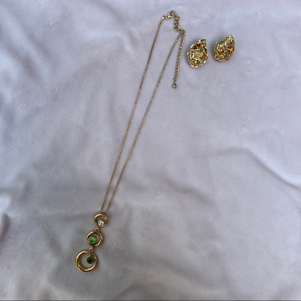 Gold Three Tier Circle Necklace